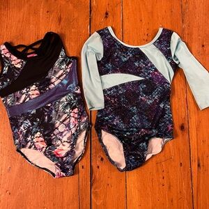 Capezio Future Star Leotard with Blue and Pink Accents